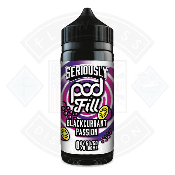 Buy Doozy Vape Seriously Pod Fill - Blackcurrant Passion 0mg 100ml Shortfill