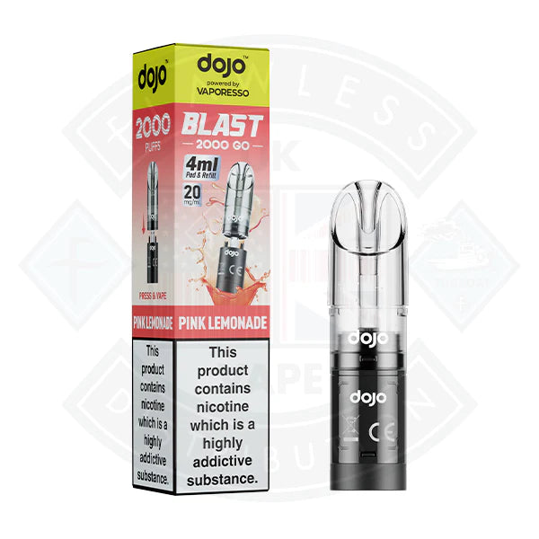 Buy Vaporesso DOJO BLAST 2000 GO Transparent POD (20mg）