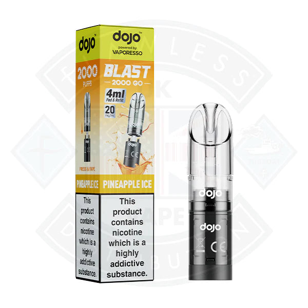 Buy Vaporesso DOJO BLAST 2000 GO Transparent POD (20mg）
