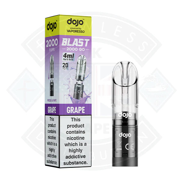 Buy Vaporesso DOJO BLAST 2000 GO Transparent POD (20mg）