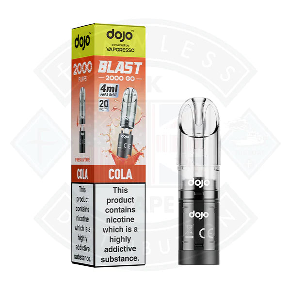 Buy Vaporesso DOJO BLAST 2000 GO Transparent POD (20mg）
