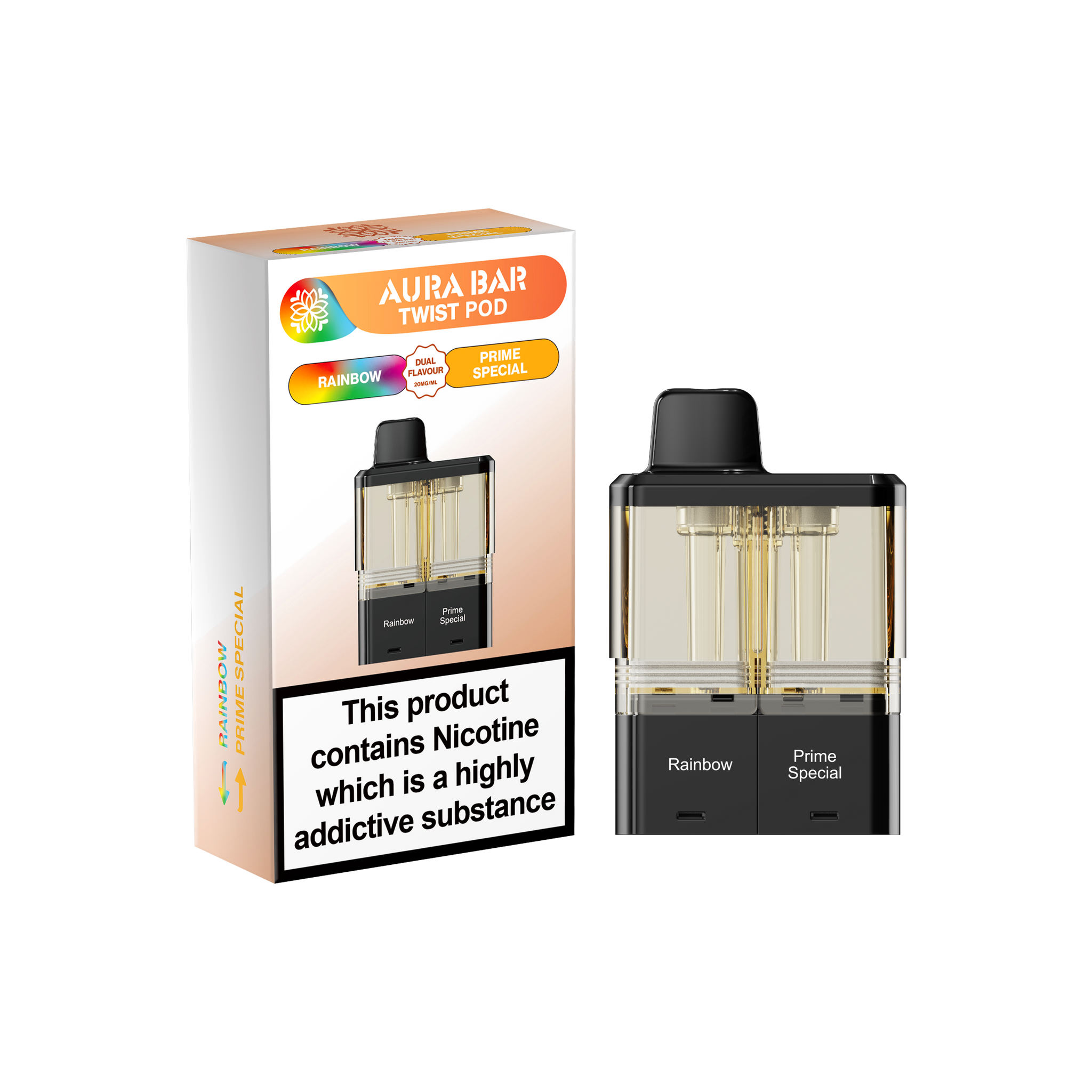 Buy Aura Bar Twist 40k Replacement Pods Pack of 5 Rainbow Prime Special