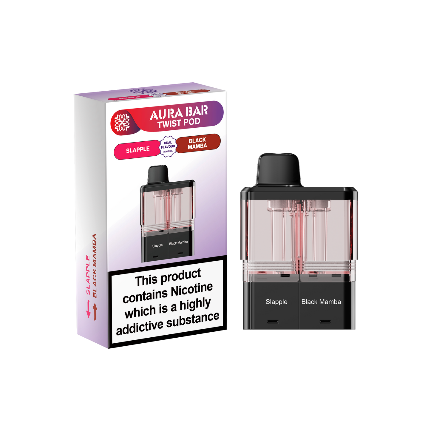 Buy Aura Bar Twist 40k Replacement Pods Pack of 5 Slapple Black Mamba