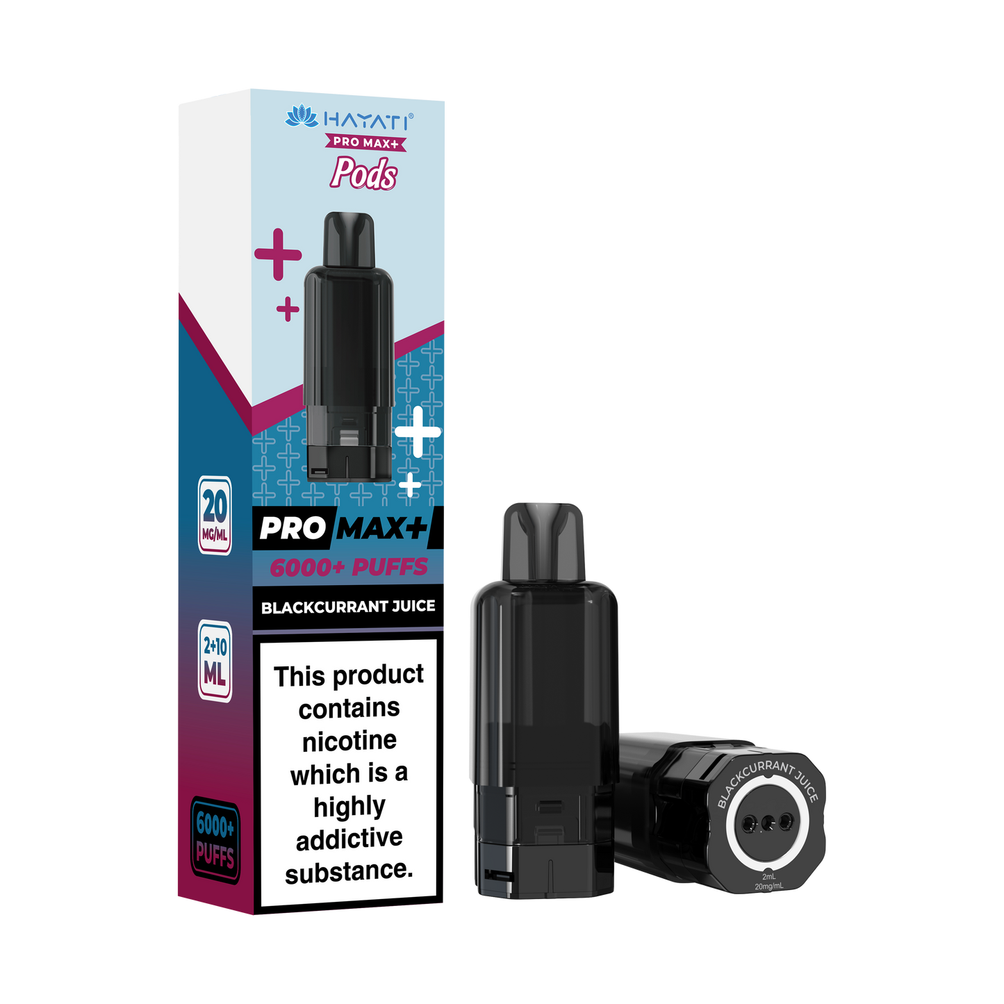 Buy Hayati Pro Max Plus 6000 Prefilled Pods Box of 5 Blackcurrant juice 20mg