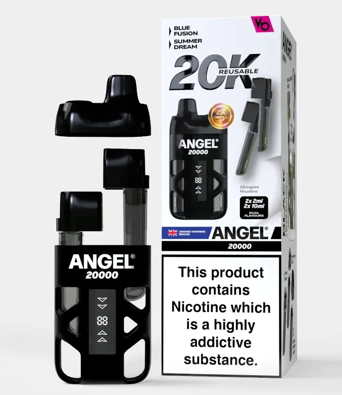 Buy Angel 20000 Disposable Vape Box of 5 Black Edition
