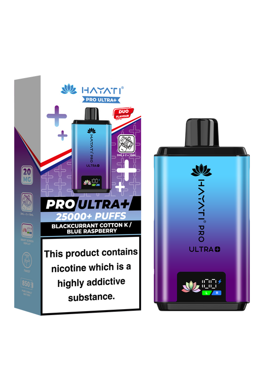 Buy Hayati Pro Ultra Plus 25k Prefilled Vape Kit Box of 5 Blackcurrant Cotton Candy Blue Raspberry