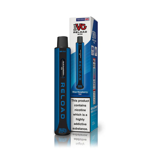 Buy IVG Reload Mini Pod Vape Kit Box Of 10 Blue Raspberry Ice