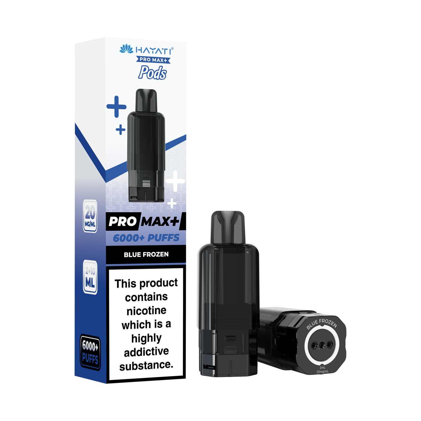 Buy Hayati Pro Max Plus 6000 Prefilled Pods Box of 5 Blue Frozen 20mg