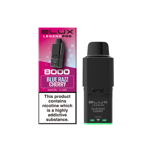 Buy Elux Legend 8000 Refill Pods Box of 5 Blue Razz Cherry