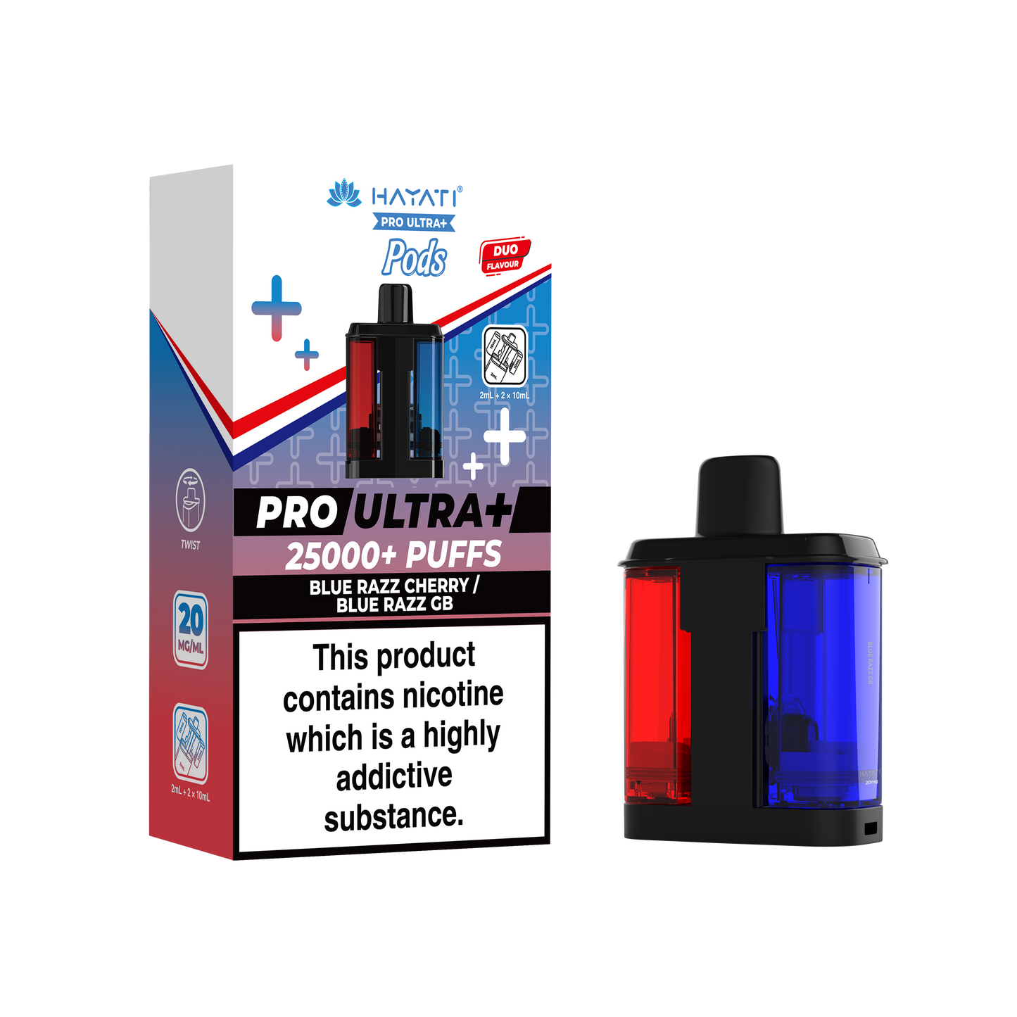 Buy Hayati Pro Ultra Plus 25k Prefilled Pods Pack of 5 Blue Razz Cherry Blue Razz GB