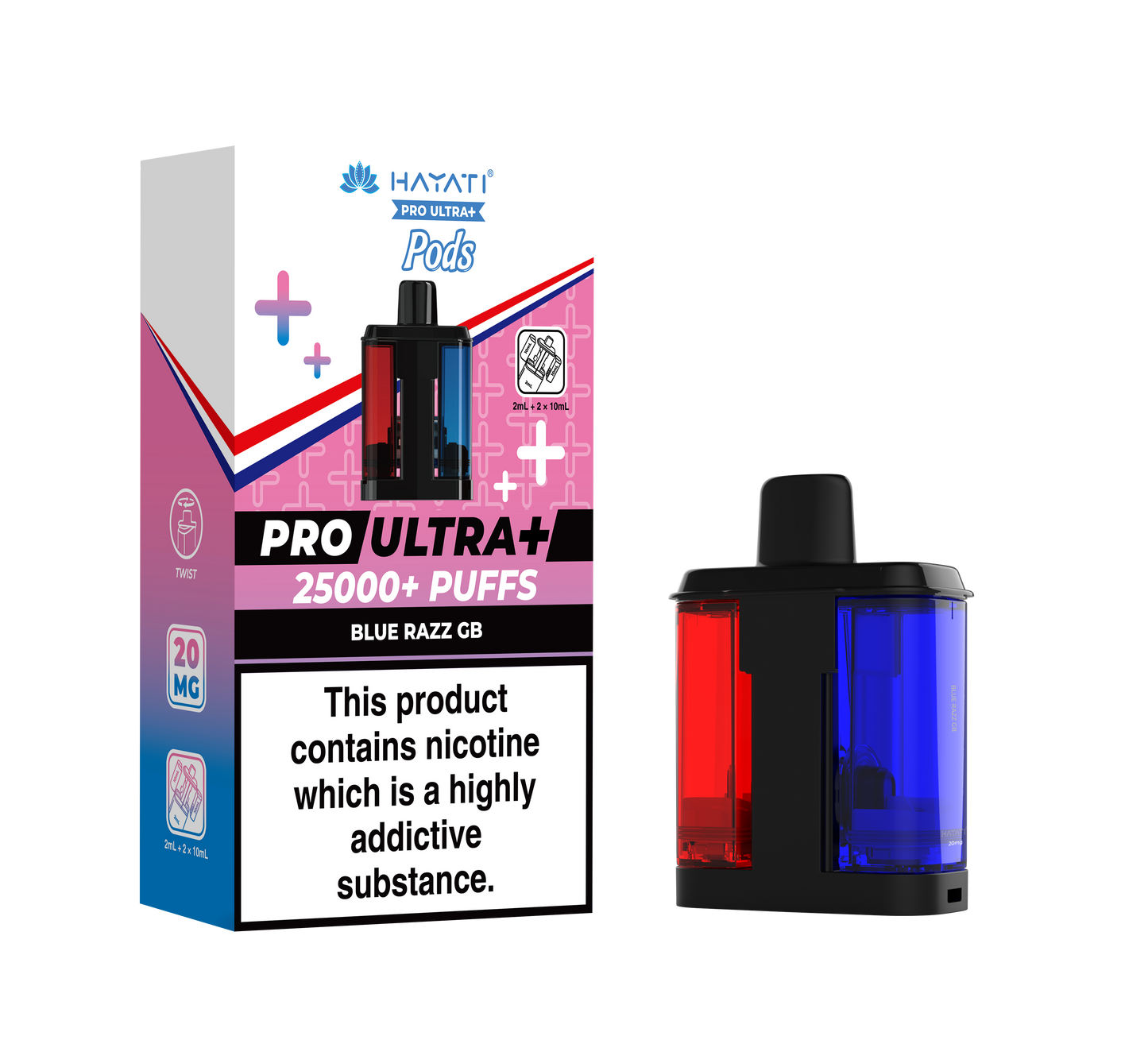 Buy Hayati Pro Ultra Plus 25k Prefilled Pods Pack of 5 Blue Razz GB