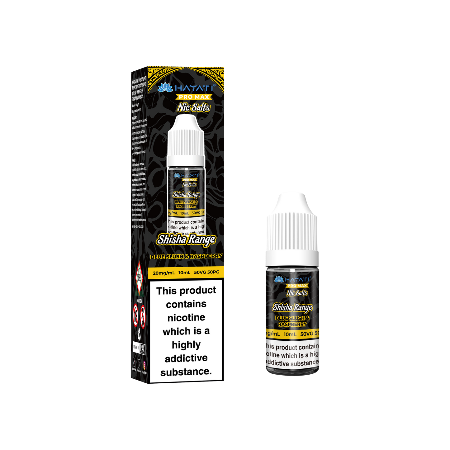 Buy Hayati Shisha Pro Max Nic Salts Box of 10 Blue Slush & Raspberry
