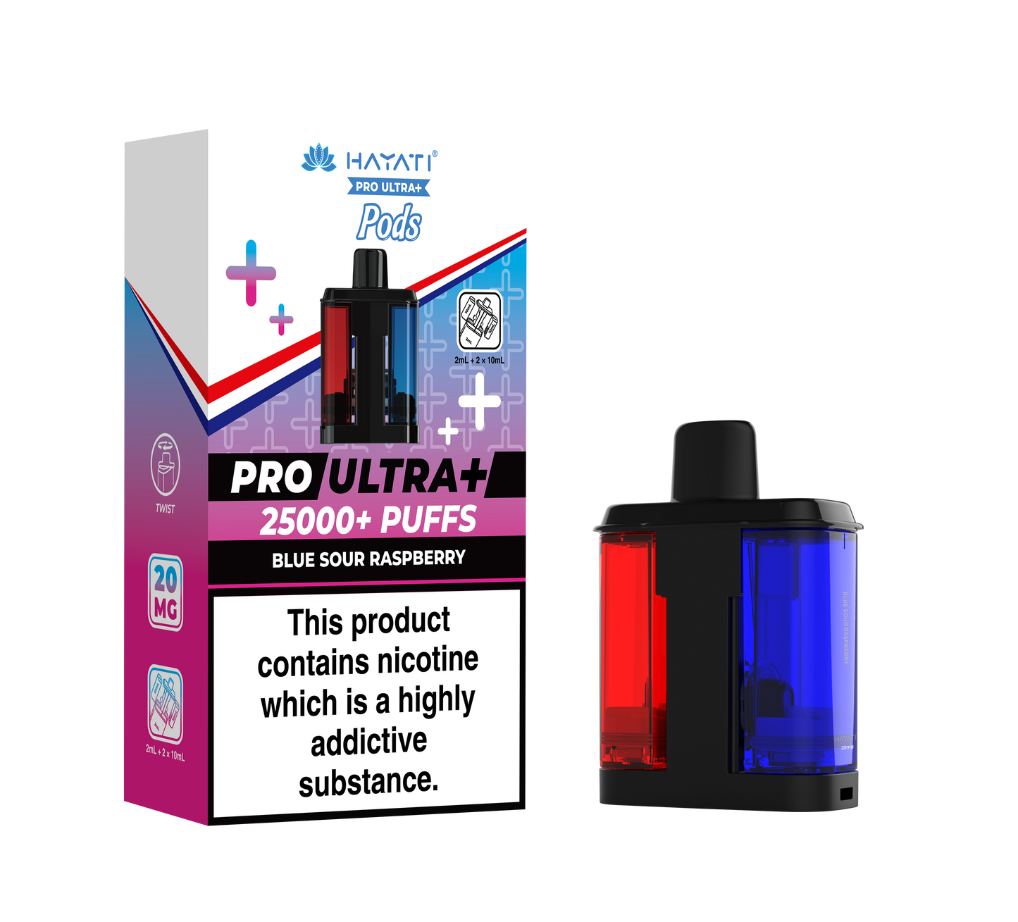 Buy Hayati Pro Ultra Plus 25k Prefilled Pods Pack of 5 Blue Sour Raspberry
