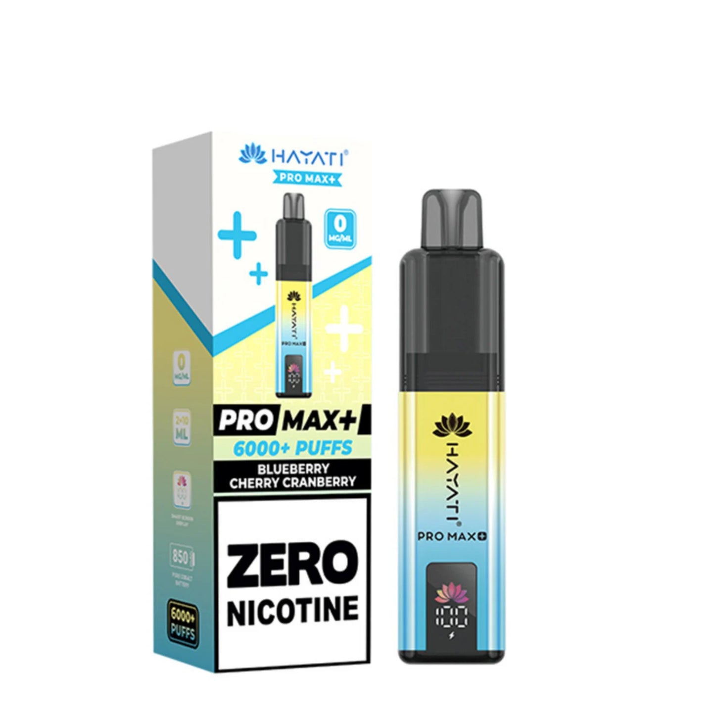 Buy 0mg Hayati Pro Max Plus 6000 Vape Kit Box of 5 Blueberry Cherry Cranberry 0MG