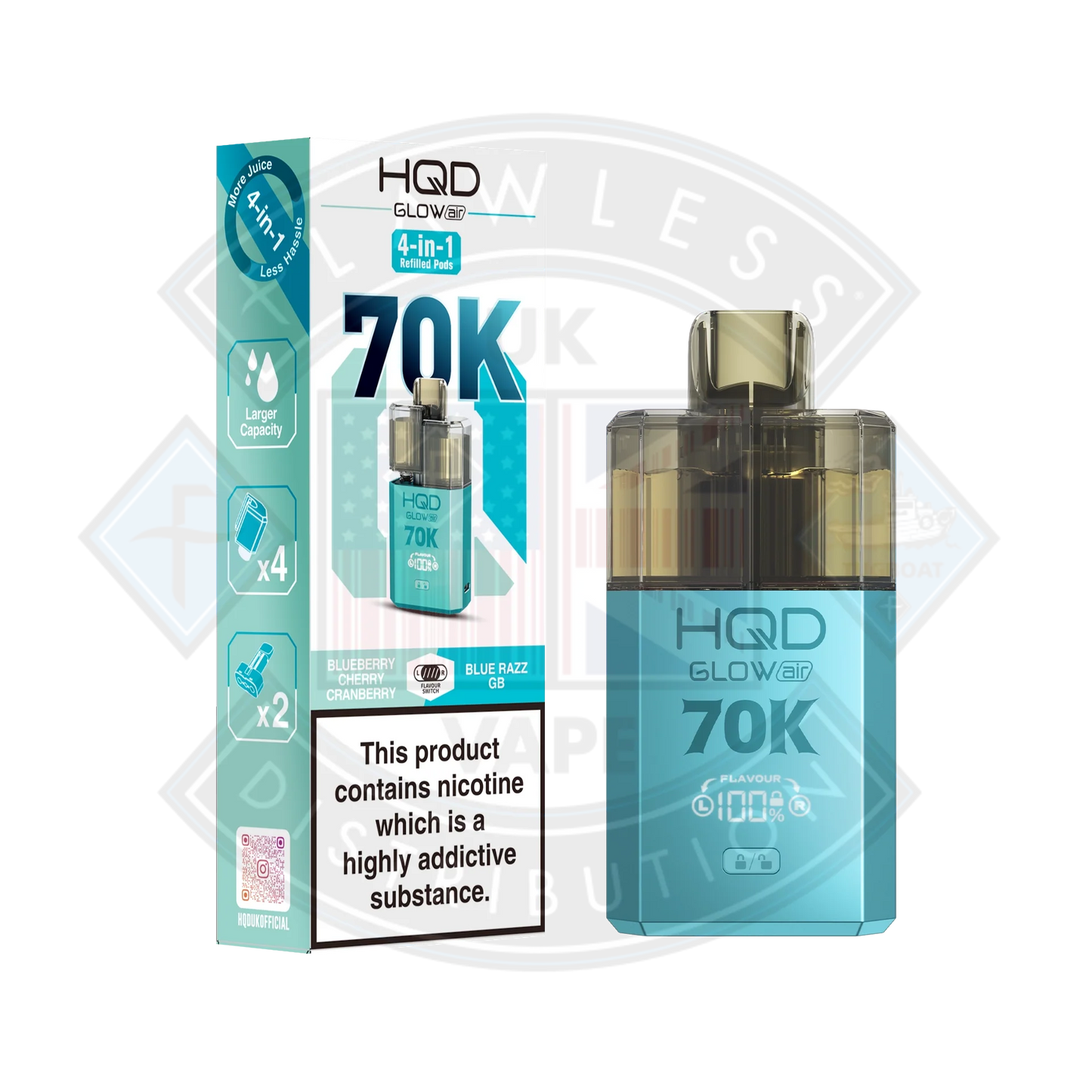 Buy HQD Glow Air 70K Prefilled Pod Kit
