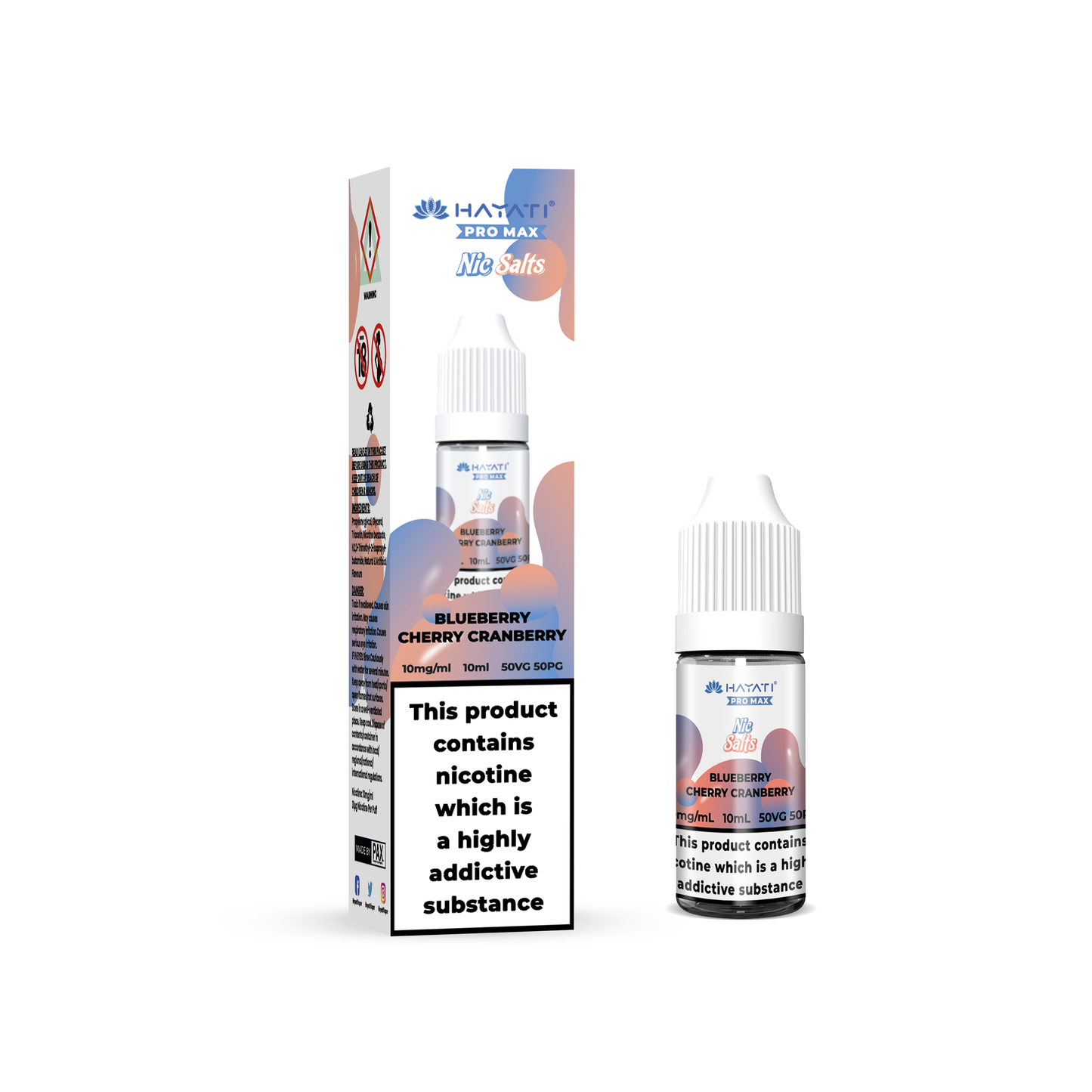 Buy Hayati Pro Max 10ml Nic Salt E-Liquid - Pack of 10 Blueberry Cherry Cranberry