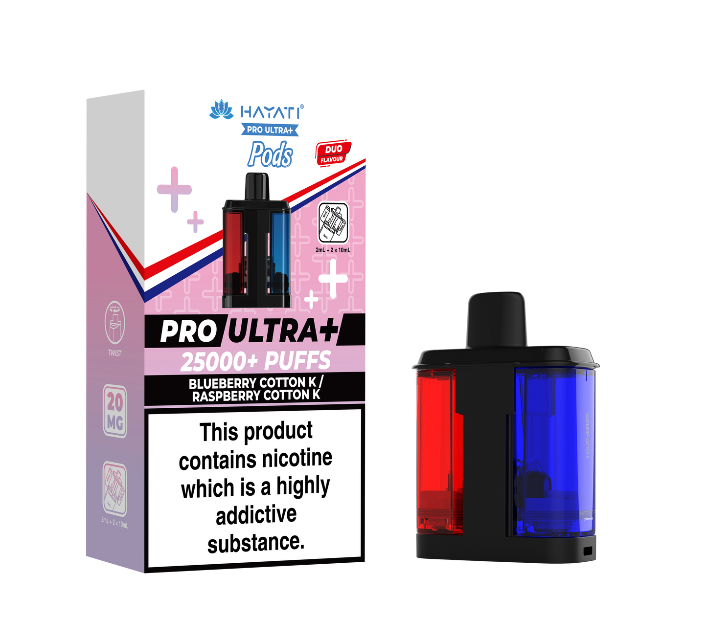 Buy Hayati Pro Ultra Plus 25k Prefilled Pods Pack of 5 Blueberry Cotton K Raspberry Cotton K