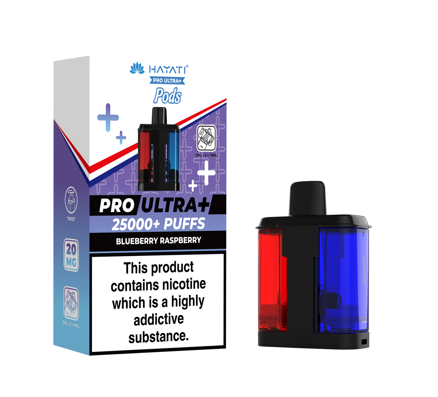 Buy Hayati Pro Ultra Plus 25k Prefilled Pods Pack of 5 Blueberry Raspberry