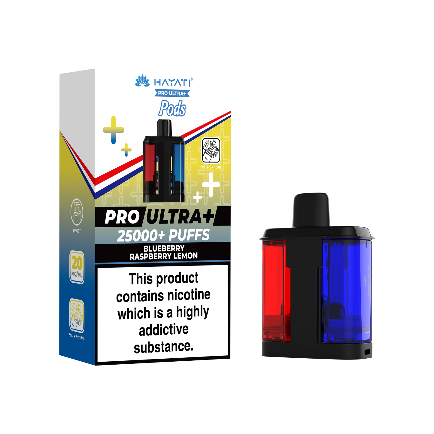 Buy Hayati Pro Ultra Plus 25k Prefilled Pods Pack of 5 Blueberry Raspberry Lemon