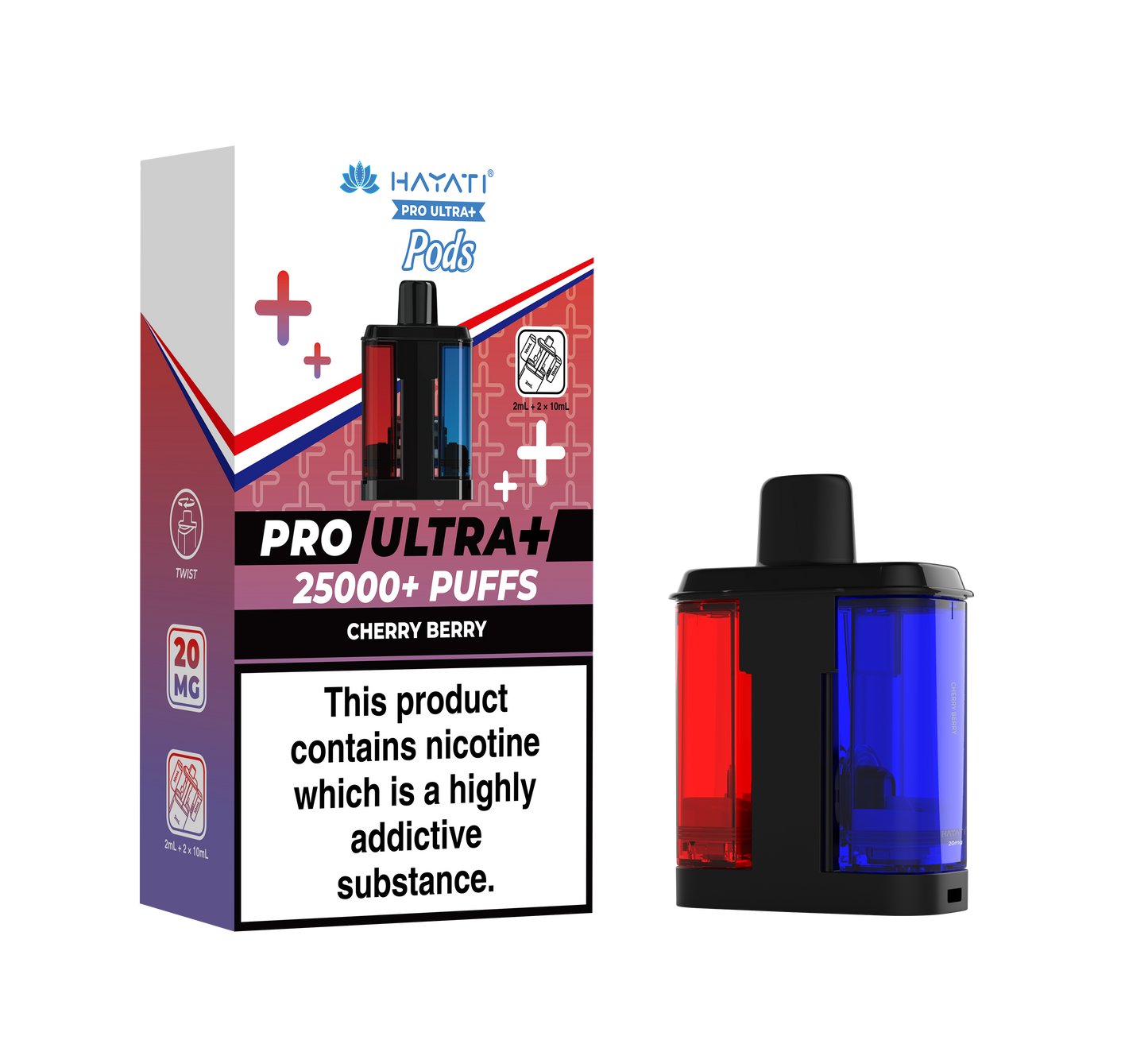 Buy Hayati Pro Ultra Plus 25k Prefilled Pods Pack of 5 Cherry Berry