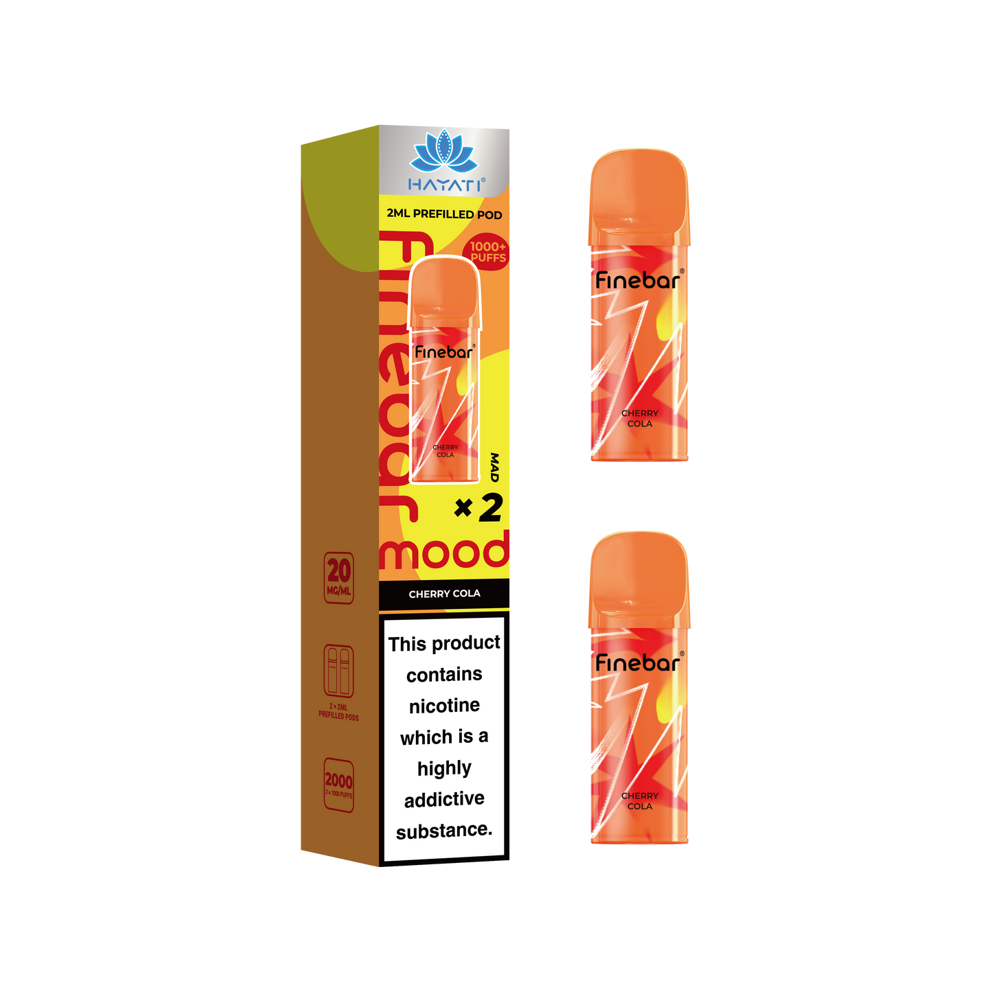 Buy Hayati Finebar Mood Refill Pods Box of 10 Cherry Cola