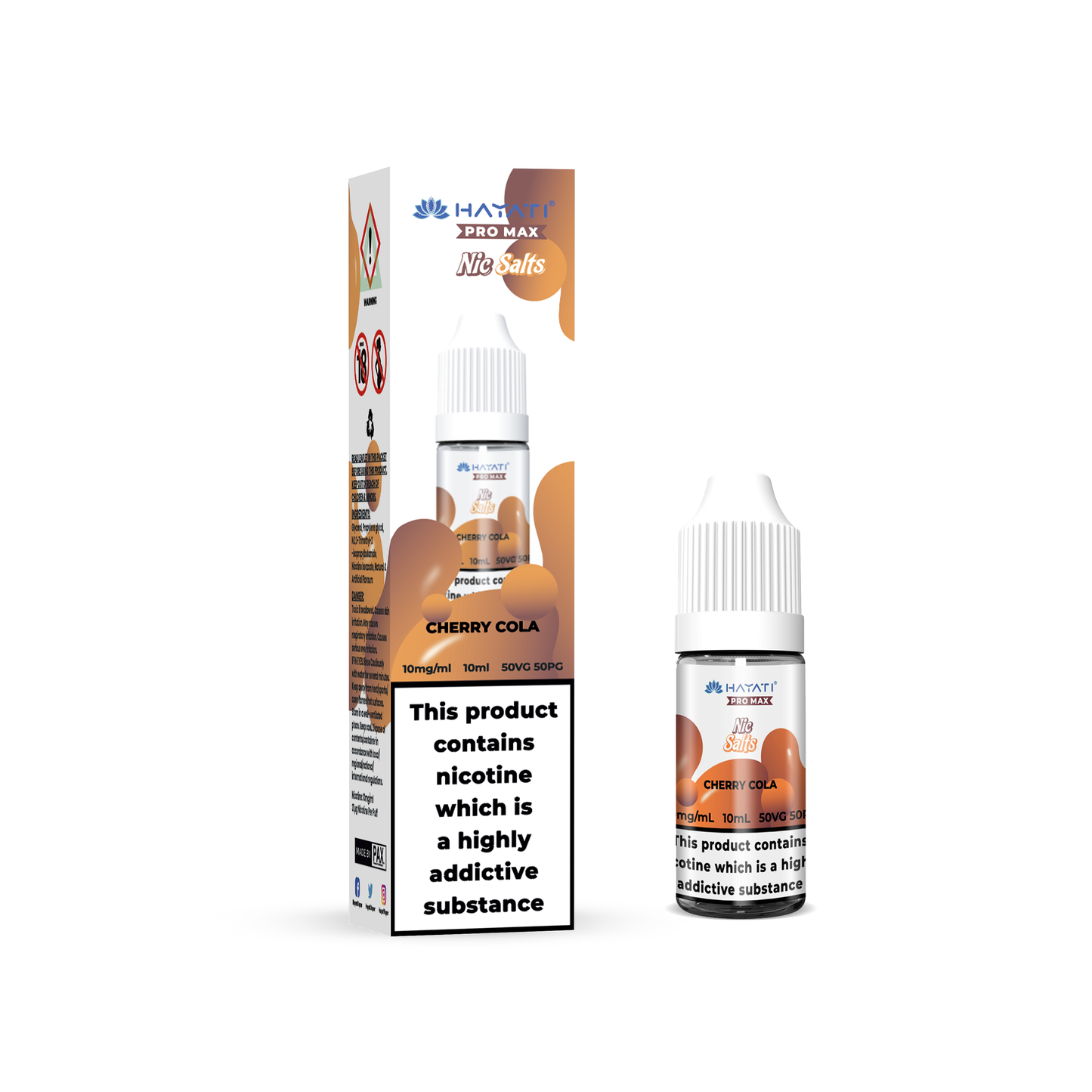 Buy Hayati Pro Max 10ml Nic Salt E-Liquid - Pack of 10 Cherry Cola