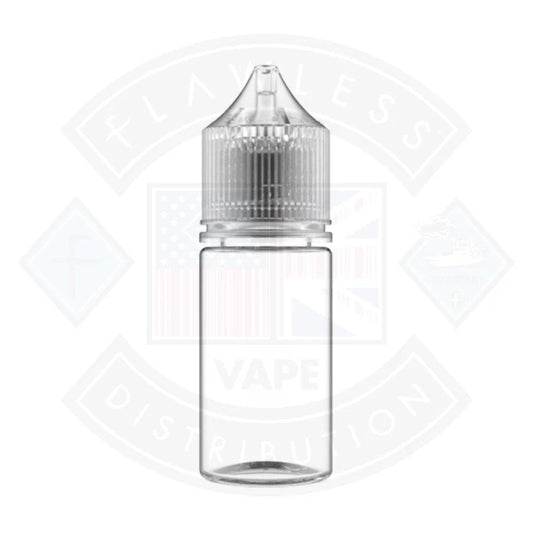 Buy Chubby Gorilla 30ml Stubby Clear Transparent Bottle with Clear Top - (SOLD IN BOXES - 1000 BOTTLES PER BOX)