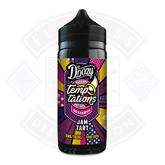 Buy Doozy Vape Temptations- Jam Tart 0mg 100ml Shortfill