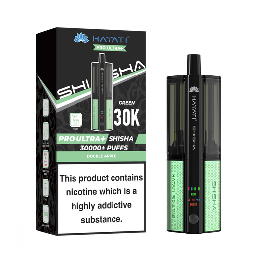 Buy Hayati Pro Ultra Plus Shisha 30k Vape Kit Box of 5 Double Apple Double Apple