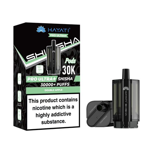 Buy Hayati Pro Ultra Plus Shisha 30k Prefilled Pods Box of 5 Double Apple Double Apple