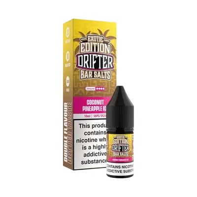Buy Drifter Bar Salts Exotic Edition Nic Salt 10ml Box of 5 Coconut Pineapple