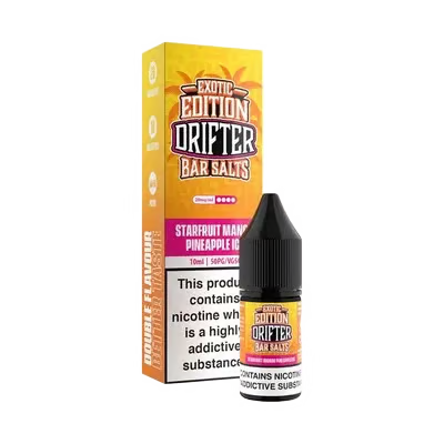 Buy Drifter Bar Salts Exotic Edition Nic Salt 10ml Box of 5 Starfruit Mango Pineapple Ice
