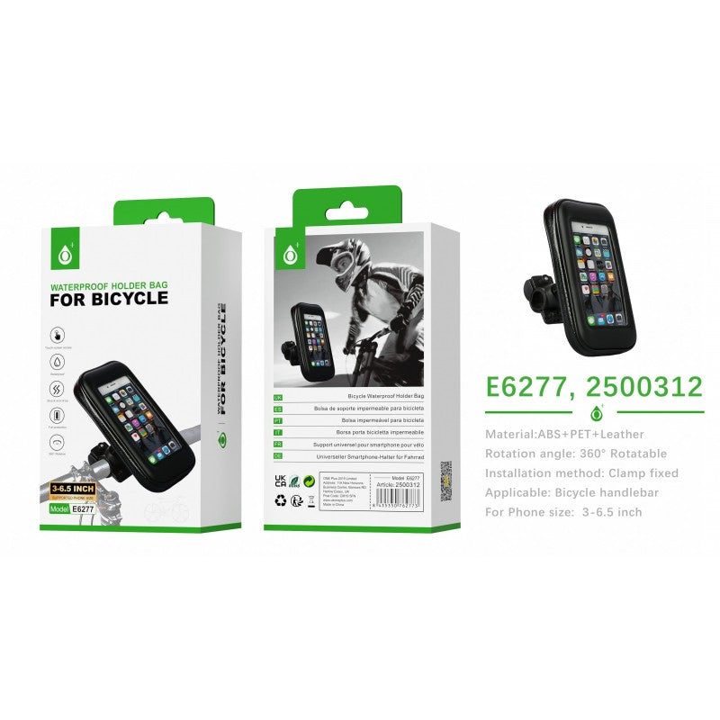 Buy E6277 UNIVERSAL BIKE MOUNT, WATERPROOF FOR MOBILE 6.3 ", BLACK