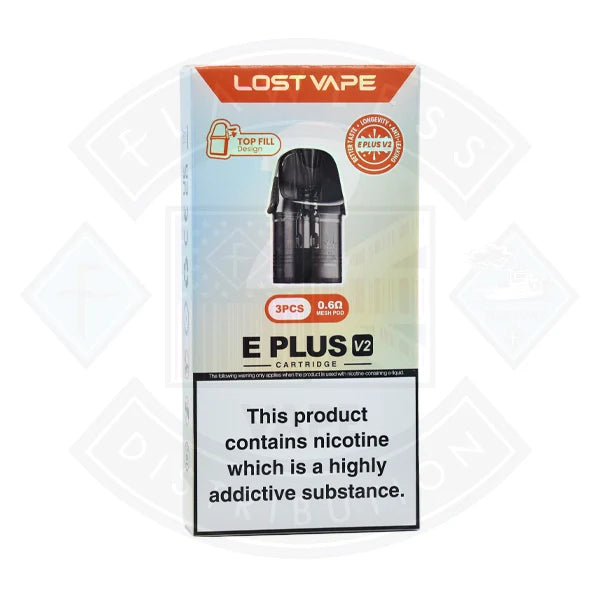 Buy Lost Vape E Plus Cartridge V2 3pcs/pack TOP FILL