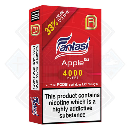 Buy Fantasi NanoStix Pods- Apple Ice 4000puff 1.7%/ 4pack