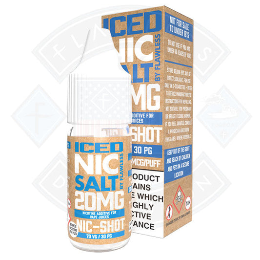 Buy Nic Salt - Iced Nic Shot 20mg 10ml By Flawless