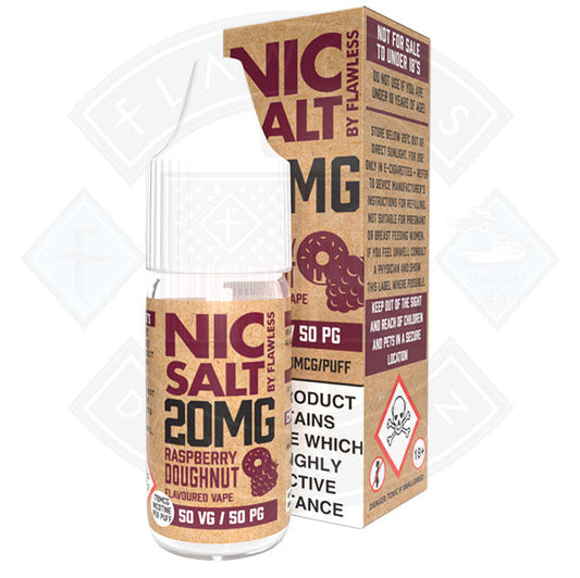 Buy Nic Salt - Raspberry Doughnut 10ml By Flawless
