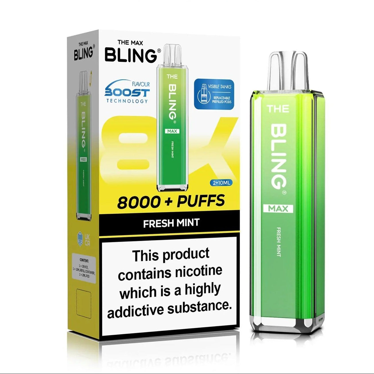Crystal Bling Max 8000 Prefilled Pod Kit Box of 5