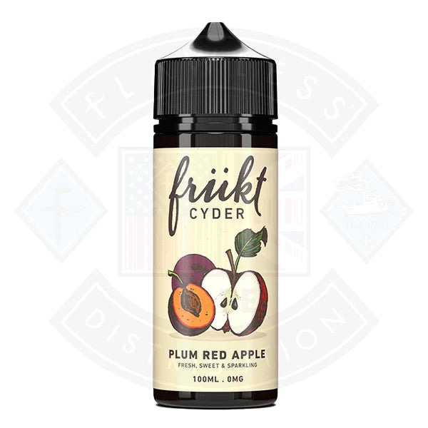 Buy Frukt Cyder E-Liquid - Plum Red Apple 0mg 100ml Shortfill