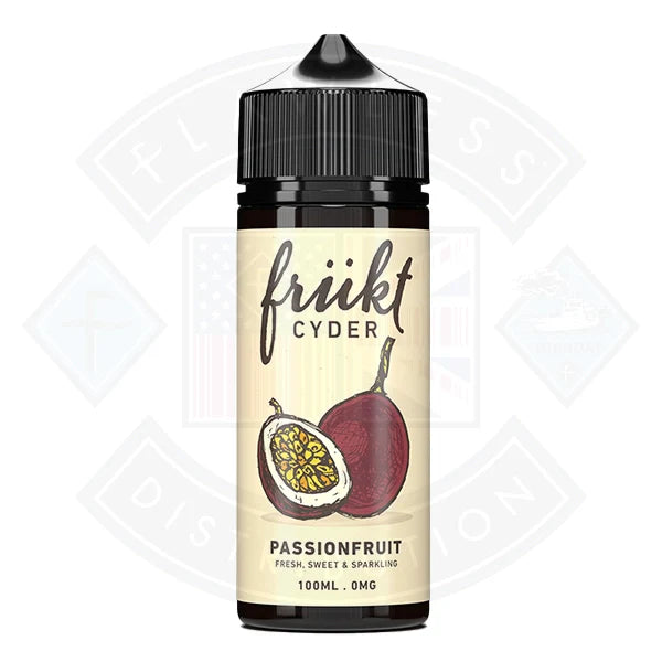 Buy Frukt Cyder E-Liquid - Passionfruit 0mg 100ml Shortfill