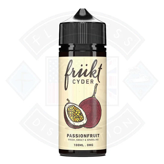 Buy Frukt Cyder E-Liquid - Passionfruit 0mg 100ml Shortfill