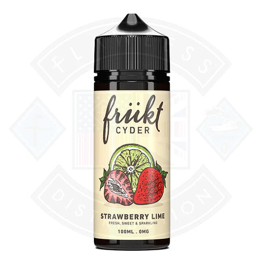Buy Frukt Cyder E-Liquid - Strawberry Lime 0mg 100ml Shortfill