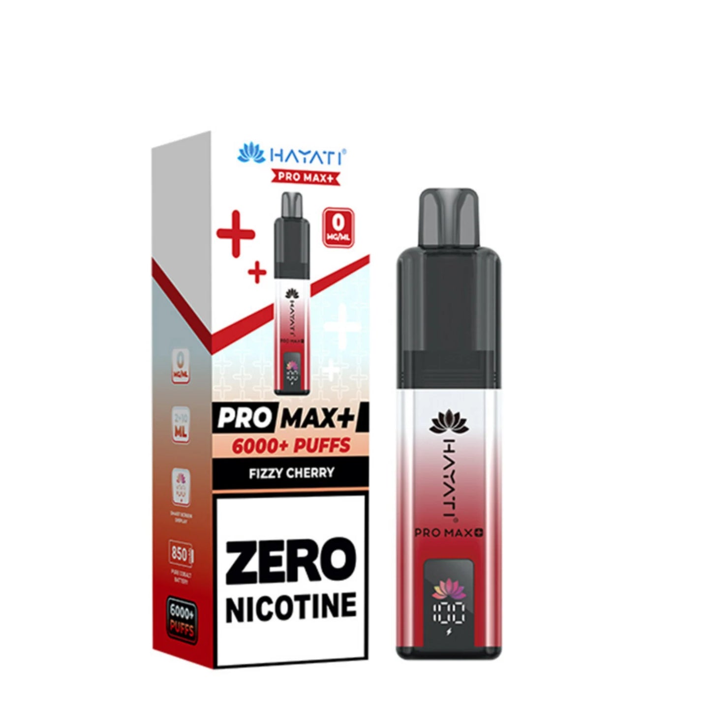 Buy 0mg Hayati Pro Max Plus 6000 Vape Kit Box of 5 Fizzy Cherry 0MG