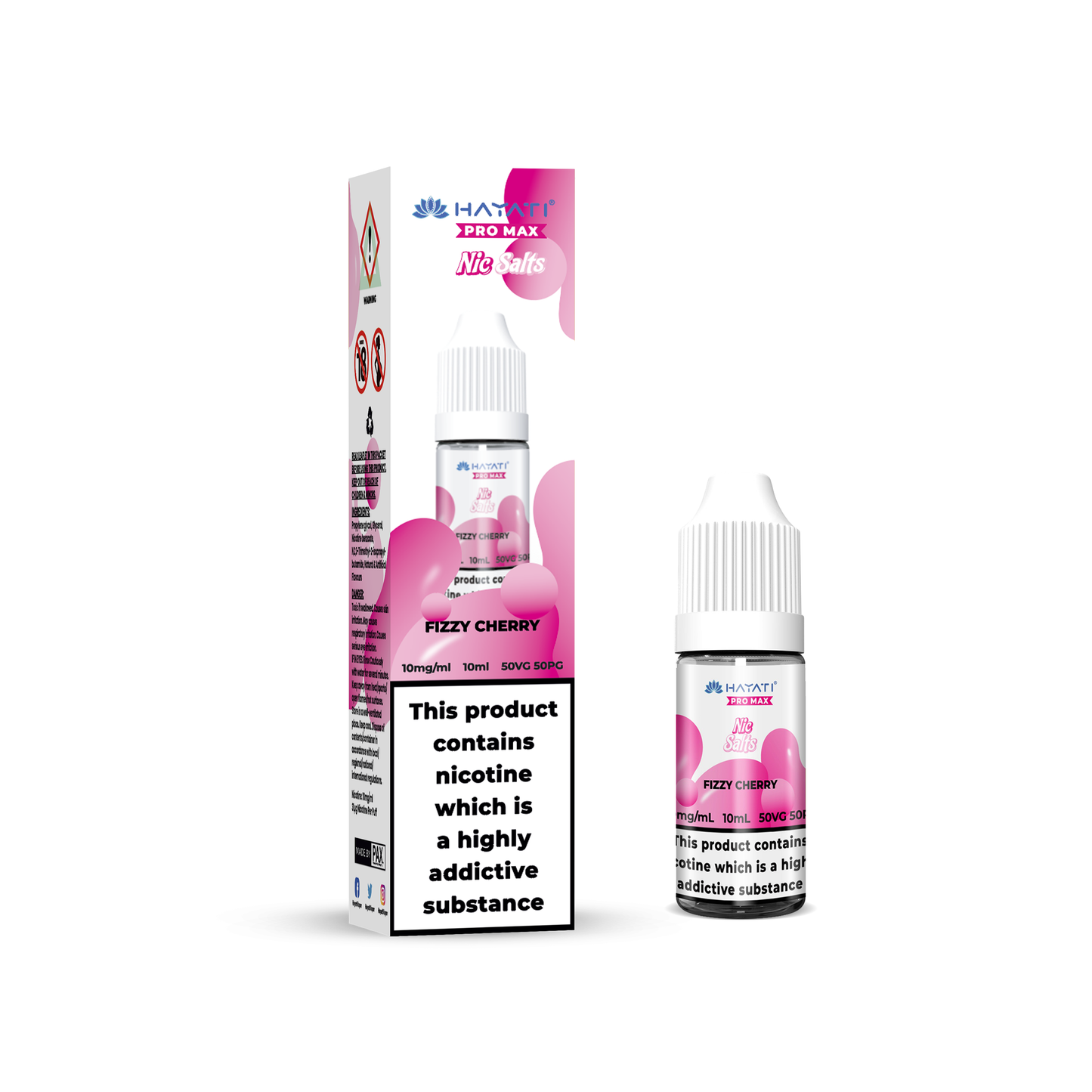 Buy Hayati Pro Max 10ml Nic Salt E-Liquid - Pack of 10 Fizzy Cherry