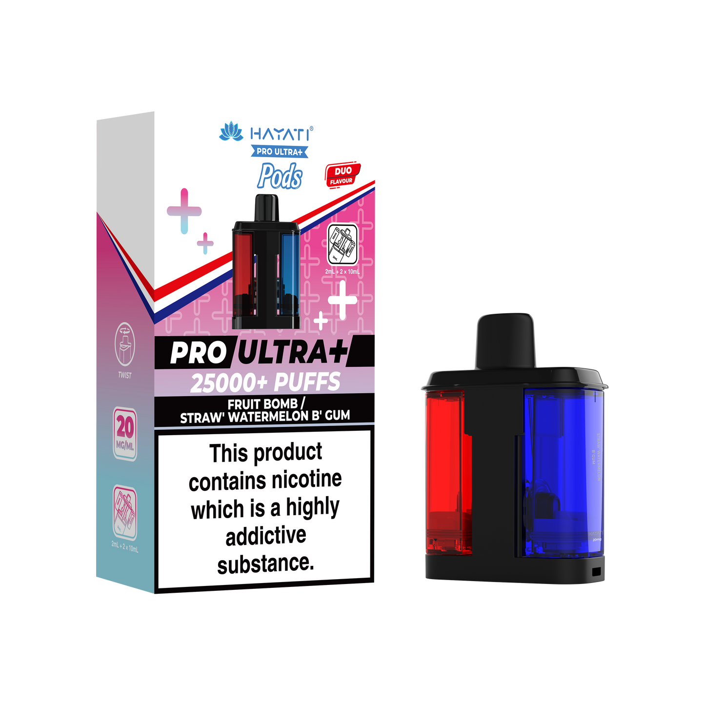 Buy Hayati Pro Ultra Plus 25k Prefilled Pods Pack of 5 Fruit Bomb Strawberry Watermelon Bubblegum