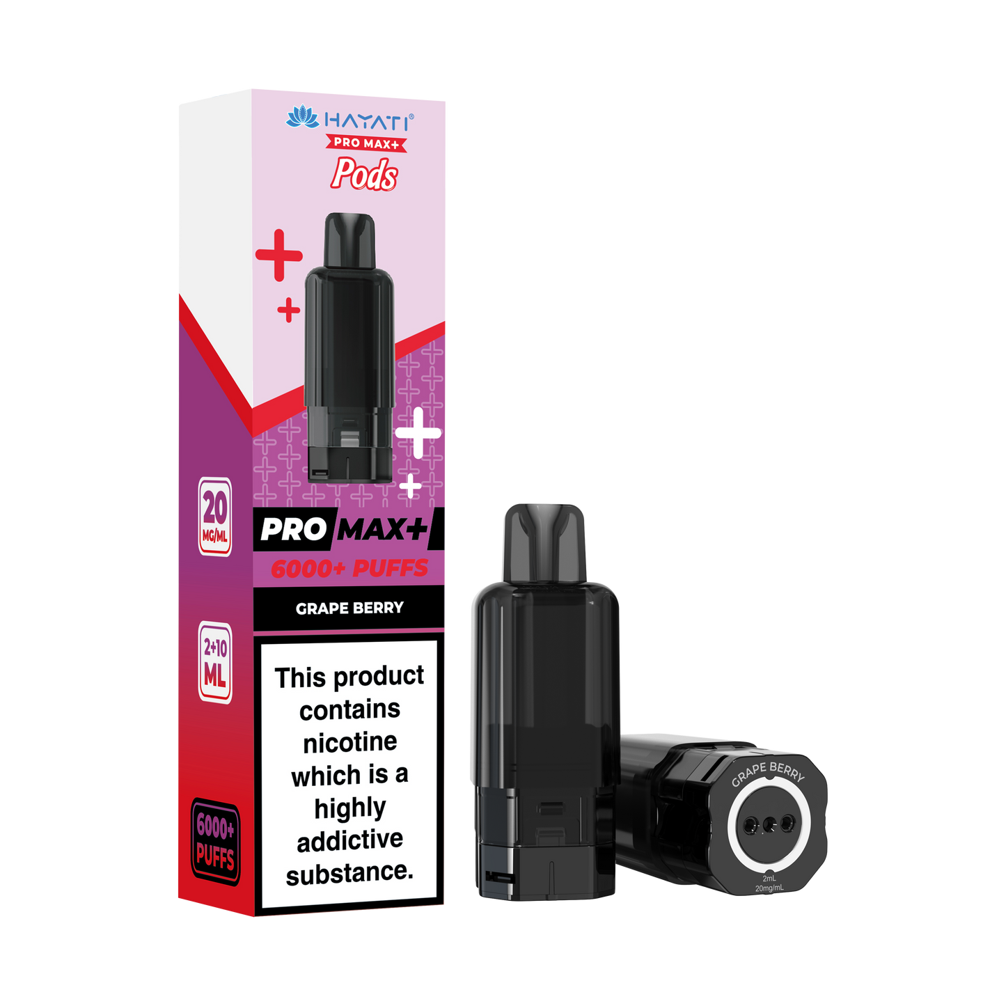 Buy Hayati Pro Max Plus 6000 Prefilled Pods Box of 5 Grape Berry 20mg