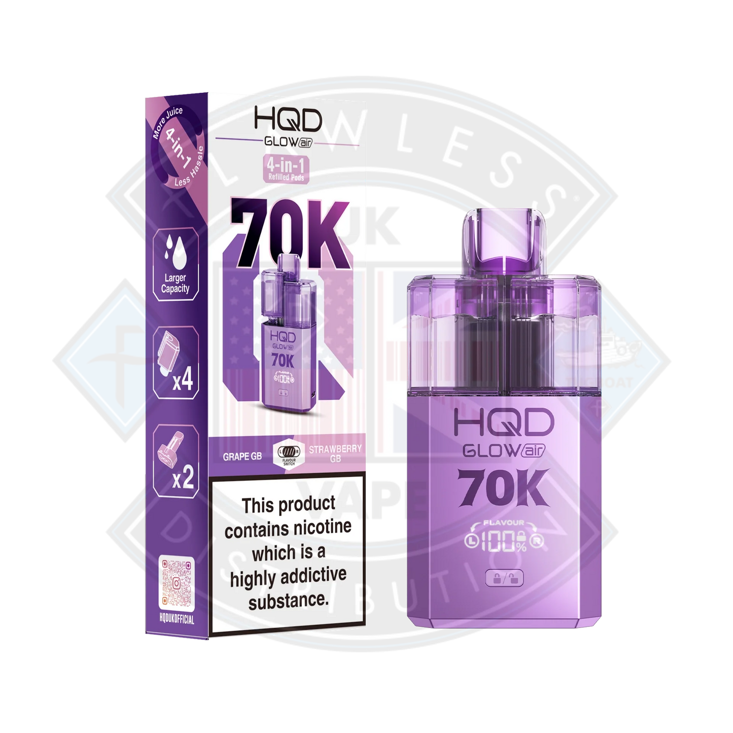 Buy HQD Glow Air 70K Prefilled Pod Kit