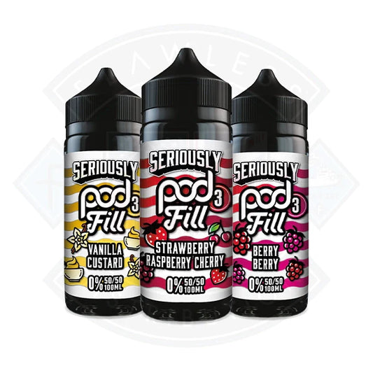 Buy Doozy Vape Seriously Pod Fill 3 50/50 0mg 100ml Shortfill