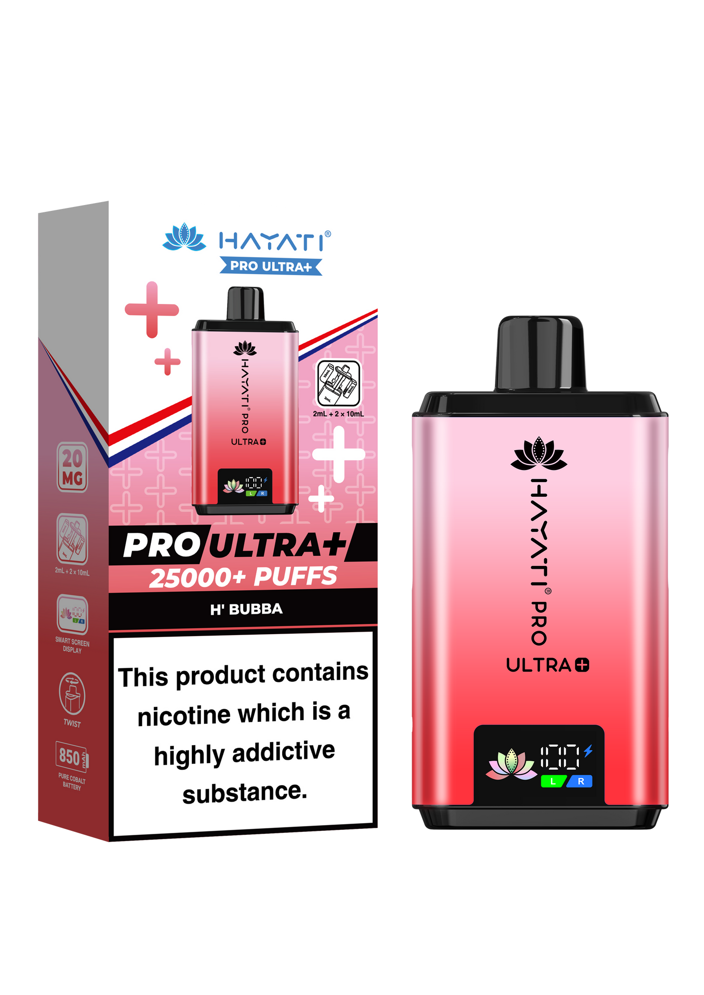Buy Hayati Pro Ultra Plus 25k Prefilled Vape Kit Box of 5 Hubba Bubba