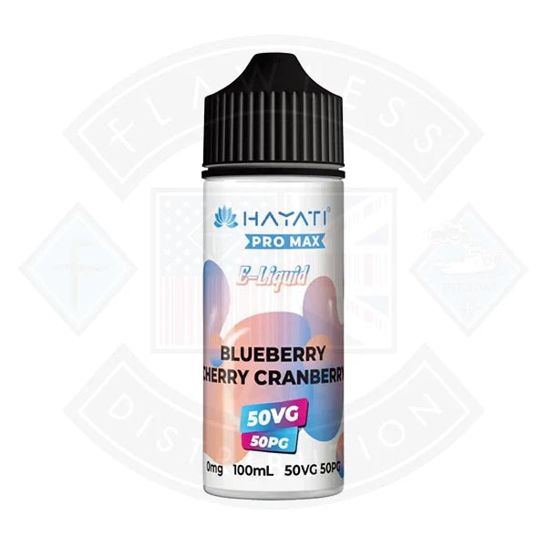 Buy Hayati Pro Max 50/50 - Blueberry Cherry Cranberry 0mg 100ml Shortfill